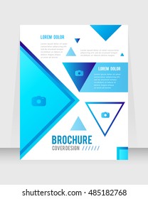 Annual report brochure flyer template vector design. Leaflet cover presentation abstract background.
