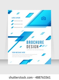 Annual report brochure flyer template vector design. Leaflet cover presentation abstract background.
