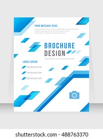Annual report brochure flyer template vector design. Leaflet cover presentation abstract background.