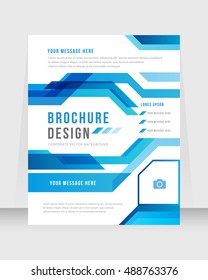 Annual report brochure flyer template vector design. Leaflet cover presentation abstract background.