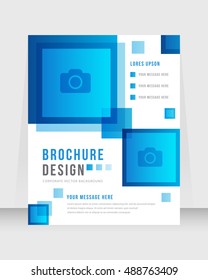 Annual report brochure flyer template vector design. Leaflet cover presentation abstract background.