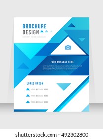 Annual report brochure flyer template vector design. Leaflet cover presentation abstract background.