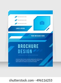 Annual report brochure flyer template vector design. Leaflet cover presentation abstract background.