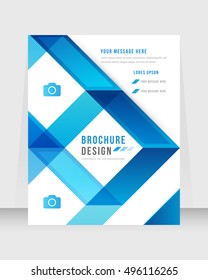 Annual report brochure flyer template vector design. Leaflet cover presentation abstract background.