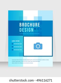 Annual report brochure flyer template vector design. Leaflet cover presentation abstract background.
