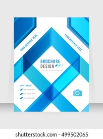 Annual report brochure flyer template vector design. Leaflet cover presentation abstract background.