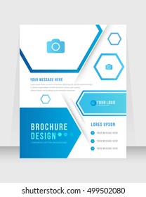 Annual report brochure flyer template vector design. Leaflet cover presentation abstract background.