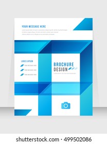 Annual report brochure flyer template vector design. Leaflet cover presentation abstract background.