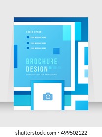 Annual report brochure flyer template vector design. Leaflet cover presentation abstract background.