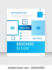 Annual report brochure flyer template vector design. Leaflet cover presentation abstract background.