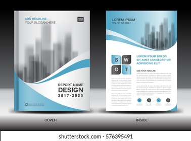 Annual Report Brochure Flyer Template, Blue Cover Design, Business Flyer Template, Book, Magazine Ads, Booklet,catalog