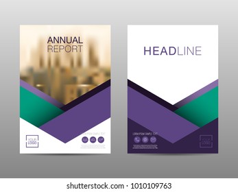 Annual report brochure layout design template, Leaflet advertising, poster, magazine, Business Financial for background, Empty copy space, Violet color, Flat style vector illustration artwork A4 size.