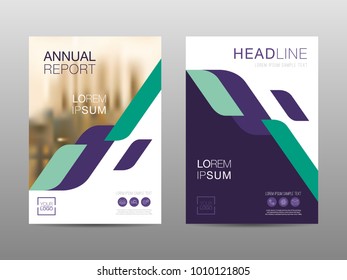 Annual report brochure layout design template, Leaflet advertising, poster, magazine, Business Financial for background, Empty copy space, Violet color, Flat style vector illustration artwork A4 size.