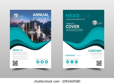 Annual report brochure layout design template, Leaflet advertising, poster, magazine, Business Financial for background, Empty copy space, Flat style vector illustration artwork A4 size.