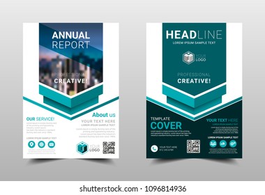 Annual report brochure layout design template, Leaflet advertising, poster, magazine, Business Financial for background, Empty copy space, Flat style vector illustration artwork A4 size.