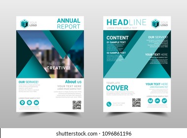 Annual report brochure layout design template, Leaflet advertising, poster, magazine, Business Financial for background, Empty copy space, Flat style vector illustration artwork A4 size.