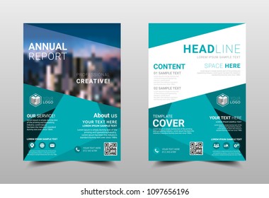 Annual report brochure layout design template, Leaflet advertising, poster, magazine, Business Financial for background, Empty copy space, Flat style vector illustration artwork A4 size.