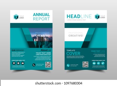 Annual report brochure layout design template, Leaflet advertising, poster, magazine, Business Financial for background, Empty copy space, Flat style vector illustration artwork A4 size.