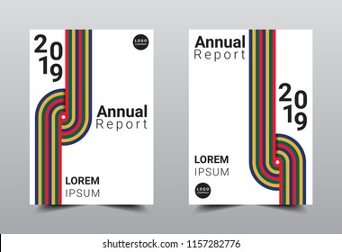 Annual report brochure layout design template, Leaflet advertising, poster, magazine, cool background, Flat style vector illustration artwork A4 size.