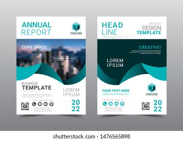 Annual report brochure layout design template, Leaflet advertising, poster, magazine, Business Financial for background, Empty copy space, Flat style vector illustration artwork A4 size.