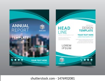 Annual report brochure layout design template, Leaflet advertising, poster, magazine, Business Financial for background, Empty copy space, Flat style vector illustration artwork A4 size.