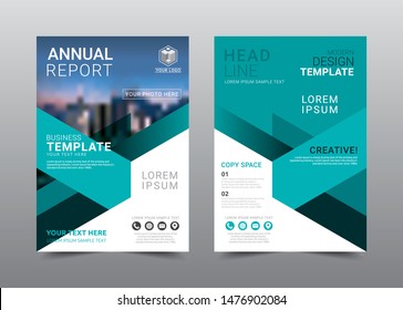 Annual report brochure layout design template, Leaflet advertising, poster, magazine, Business Financial for background, Empty copy space, Flat style vector illustration artwork A4 size.