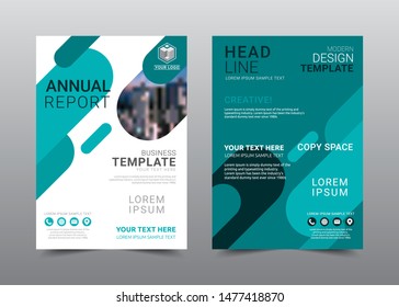Annual report brochure layout design template, Leaflet advertising, poster, magazine, Business Financial for background, Empty copy space, Flat style vector illustration artwork A4 size.