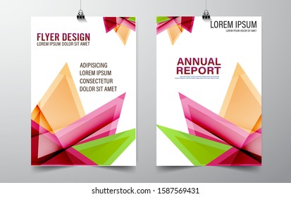 Annual report brochure layout design template, Leaflet advertising, poster, magazine, Business Financial for background, Empty copy space, Flat style vector illustration artwork A4 size.

