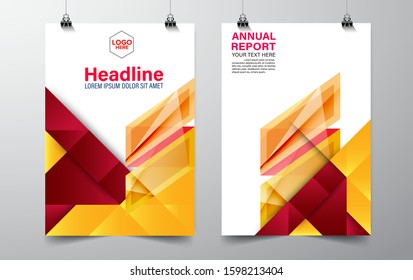 Annual report brochure layout design template, Leaflet advertising, poster, magazine, Business Financial for background, Empty copy space, Flat style vector illustration artwork A4 size.

