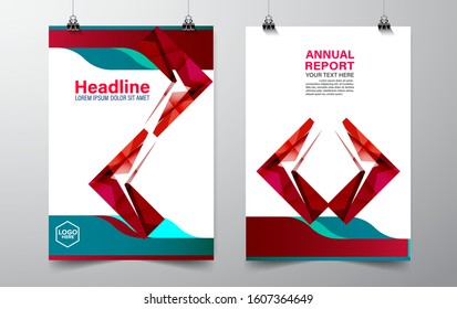 Annual report brochure layout design template, Leaflet advertising, poster, magazine, Business Financial for background, Empty copy space, Flat style vector illustration artwork A4 size.