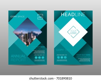 Annual report brochure layout design template, Leaflet advertising, poster, magazine, Business Financial for background, Empty copy space, Flat style vector illustration artwork A4 size.