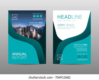 Annual report brochure layout design template, Leaflet advertising, poster, magazine, Business Financial for background, Empty copy space, Flat style vector illustration artwork A4 size.