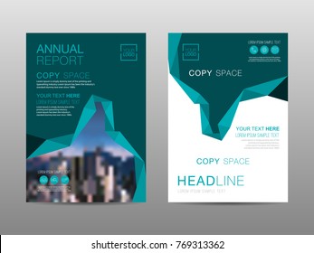 Annual report brochure layout design template, Leaflet advertising, poster, magazine, Business Financial for background, Empty copy space, Flat style vector illustration artwork A4 size.