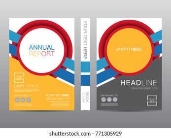 Annual report brochure layout design template, Leaflet advertising, poster, magazine, Business Financial for background, Empty copy space, 4 multi color design, Flat style vector illustration artwork 