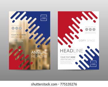 Annual report brochure layout design template, Leaflet advertising, poster, magazine, Business Financial for background, Empty copy space, Flat style vector illustration artwork A4 size.