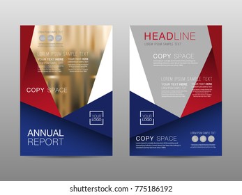 Annual report brochure layout design template, Leaflet advertising, poster, magazine, Business Financial for background, Empty copy space, Flat style vector illustration artwork A4 size.