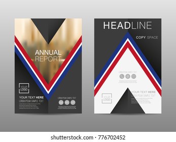 Annual report brochure layout design template, Leaflet advertising, poster, magazine, Business Financial for background, Empty copy space, Flat style vector illustration artwork A4 size.