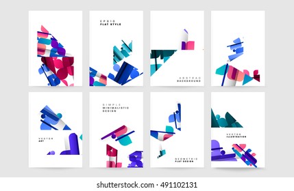 Annual report brochure template, cover presentation, Flyer abstract flat background design, A4 layout vector.