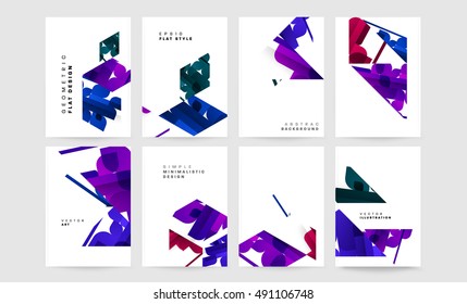 Annual report brochure template, cover presentation, Flyer abstract flat background design, A4 layout vector.