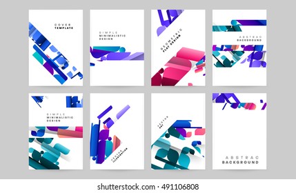 Annual report brochure template, cover presentation, Flyer abstract flat background design, A4 layout vector.
