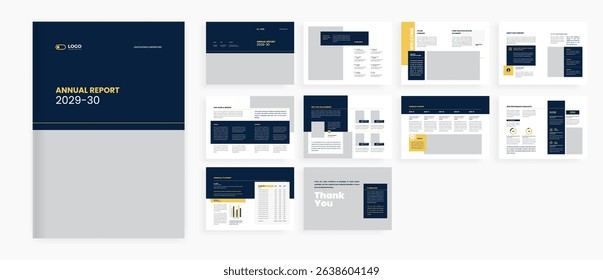 Annual report brochure template design