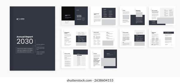 Annual report brochure template design