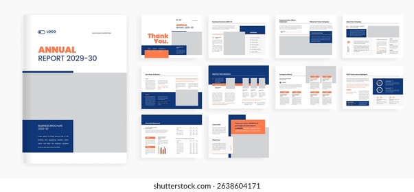 Annual report brochure template design