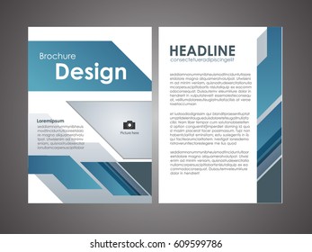 annual report brochure template design, book cover layout design vector - Shutterstock ID 609599786