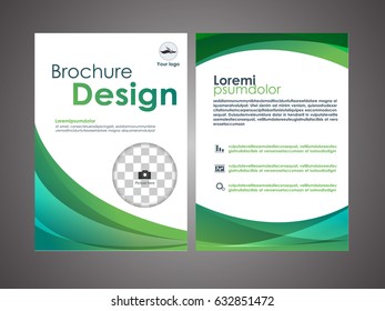 annual report brochure template design, book cover layout design vector