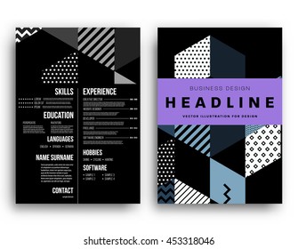 Plantilla de folleto del informe anual, Presentación de la portada del prospecto, Diseño de fondo plano abstracto del volante, vector de diseño A4.