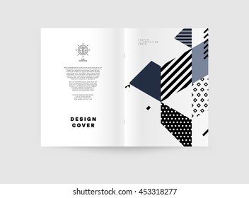 Annual report brochure template, Leaflet cover presentation, Flyer abstract flat background design, A4 layout vector.
