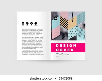 Plantilla de folleto del informe anual, Presentación de la portada del prospecto, Diseño de fondo plano abstracto del volante, vector de diseño A4.