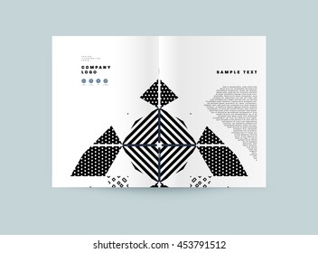 Annual report brochure template, Leaflet cover presentation, Flyer abstract flat background design, A4 layout vector.