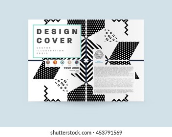 Annual report brochure template, Leaflet cover presentation, Flyer abstract flat background design, A4 layout vector.